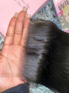 Virgin Hair Natural Straight 4X4 5x5 6x6 7x7 HD Lace Closure photo review