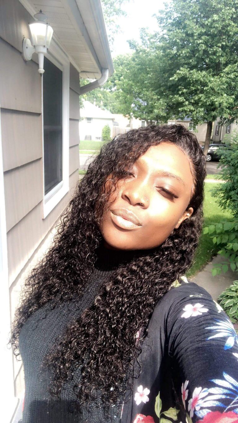 360 Lace Wig With 250 Density Deep Wave photo review