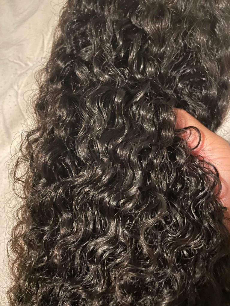 Virgin Human Hair Deep Wave V Part Wigs photo review