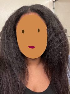 Virgin Human Hair Kinky Straight V Part Wigs photo review