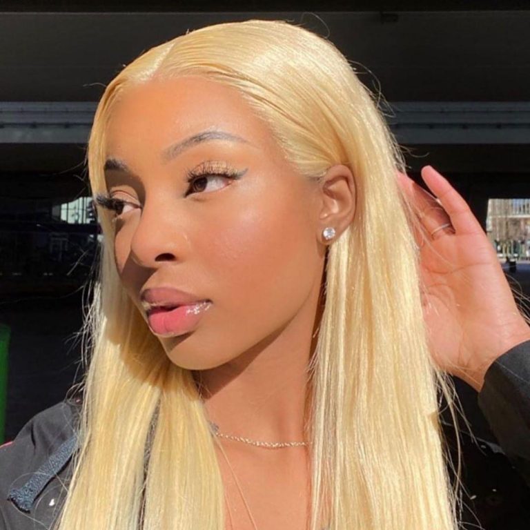 #613 Blonde Human Hair Transparent Lace Silky Straight Full Lace Wig photo review