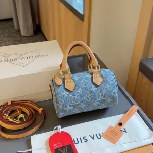 Yankee new Lv light denim Speedy nano 16 small cute ✨